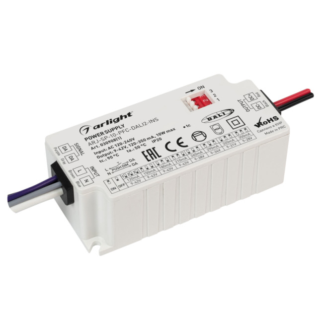 Блок питания Arlight ARJ-SP-10-PFC-DALI2-INS (10W, 9-42V, 0.12-0.35A) 030908(1) Блок питания Arlight ARJ-SP-10-PFC-DALI2-INS (10W, 9-42V, 0.12-0.35A) 030908(1)
