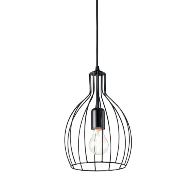 Подвесной светильник Ideal Lux Ampolla-2 SP1 Nero 148151 Подвесной светильник Ideal Lux Ampolla-2 SP1 Nero 148151