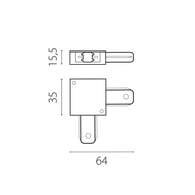 Угловое соединение для шинопровода к 50202X-P, 50203X-P Barra Lightstar 502126-P Угловое соединение для шинопровода к 50202X-P, 50203X-P Barra Lightstar 502126-P