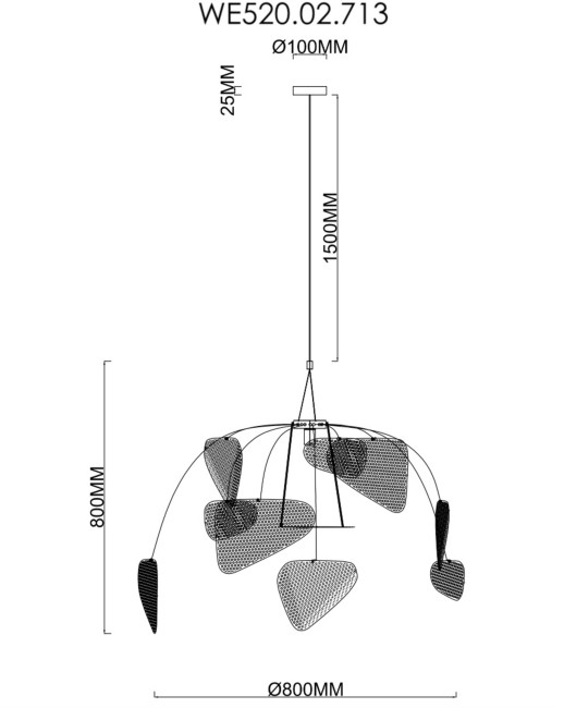 Подвесной светильник Wertmark Palma WE520.02.713 Подвесной светильник Wertmark Palma WE520.02.713