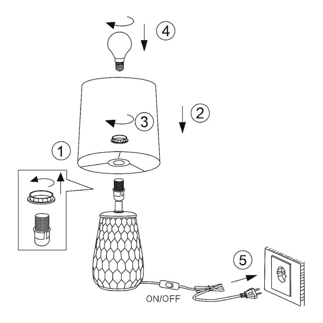 Настольная лампа Rivoli Bertha 7071-502 Б0057272 Настольная лампа Rivoli Bertha 7071-502 Б0057272