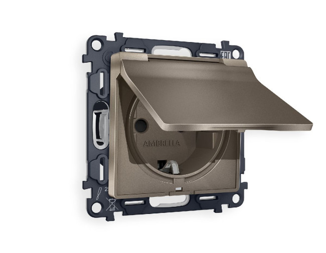 Комплект механизма розетки с/з со шторками и крышкой Ambrella Volt Alfa MA638010 Комплект механизма розетки с/з со шторками и крышкой Ambrella Volt Alfa MA638010