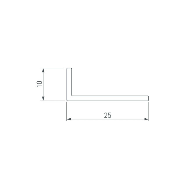 Уголок Arlight ARH-W25х10х1,5-2000 ANOD 053357