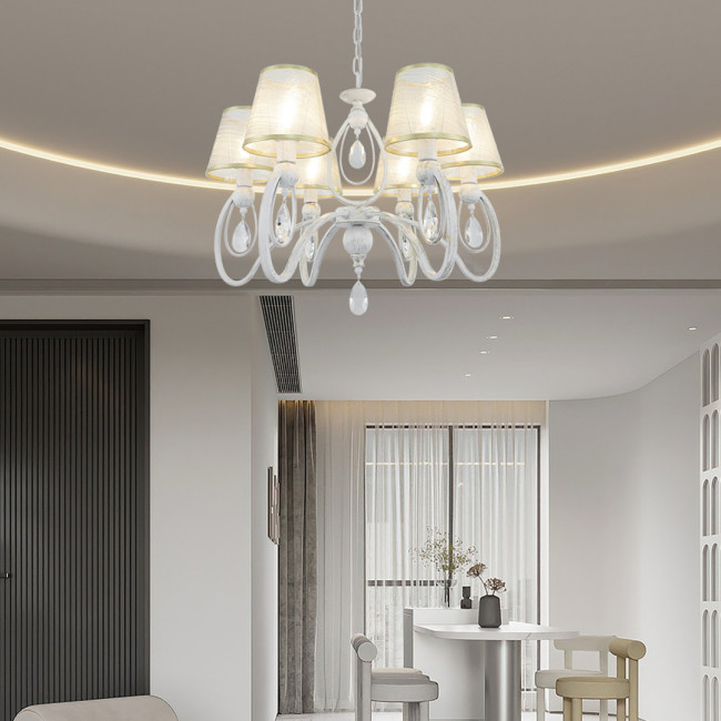 Подвесная люстра Arte Milano 347203/6 WT+G Подвесная люстра Arte Milano 347203/6 WT+G