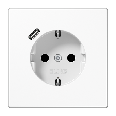 Розетка 2K+З USB Typ C Jung LS1520-18CWW Розетка 2K+З USB Typ C Jung LS1520-18CWW