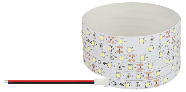 Светодиодная лента Эра 12В 2835 4,8Вт/м 4000K 50м IP20 LS2835-4,8-60-12-4000K-IP20-1 year-50m Б0059922