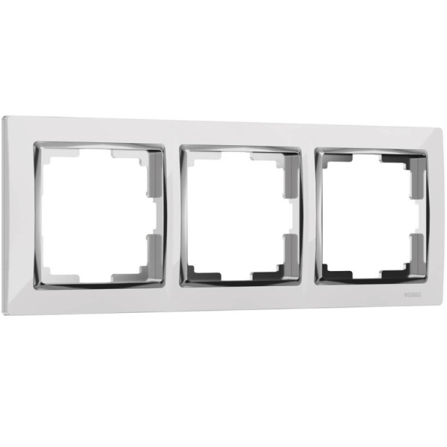 Рамка на 3 поста Werkel Snabb белый/хром W0031901 4690389160813 Рамка на 3 поста Werkel Snabb белый/хром W0031901 4690389160813