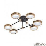 Потолочный светильник Arte Milano Ferrara 277999/6 BK/GD Потолочный светильник Arte Milano Ferrara 277999/6 BK/GD
