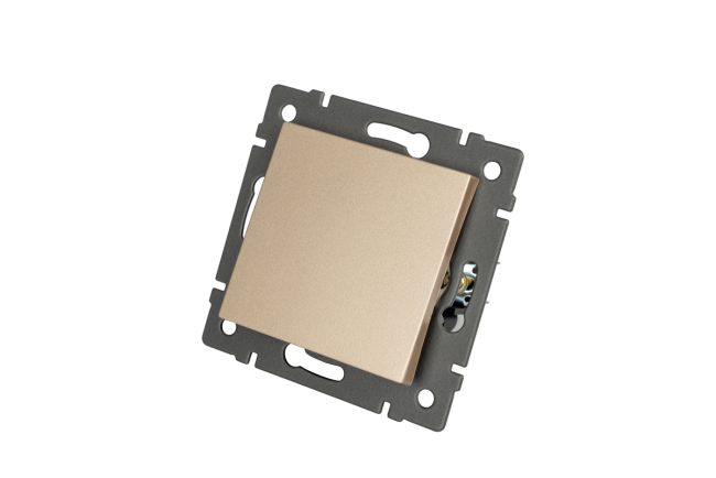 Механизм выключателя одноклавишный перекрёстный Arlight SWT-MKX1-PL-GD-V (250V, 10A) 049878 Механизм выключателя одноклавишный перекрёстный Arlight SWT-MKX1-PL-GD-V (250V, 10A) 049878