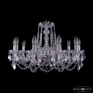 Подвесная люстра Bohemia Ivele Crystal 1402/10/240 Ni Leafs Подвесная люстра Bohemia Ivele Crystal 1402/10/240 Ni Leafs