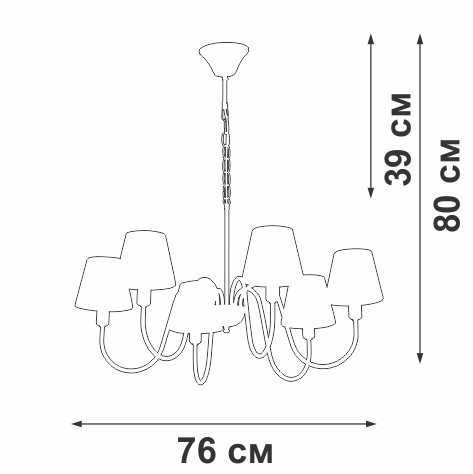 Подвесная люстра Vitaluce V1868-8/6 Подвесная люстра Vitaluce V1868-8/6