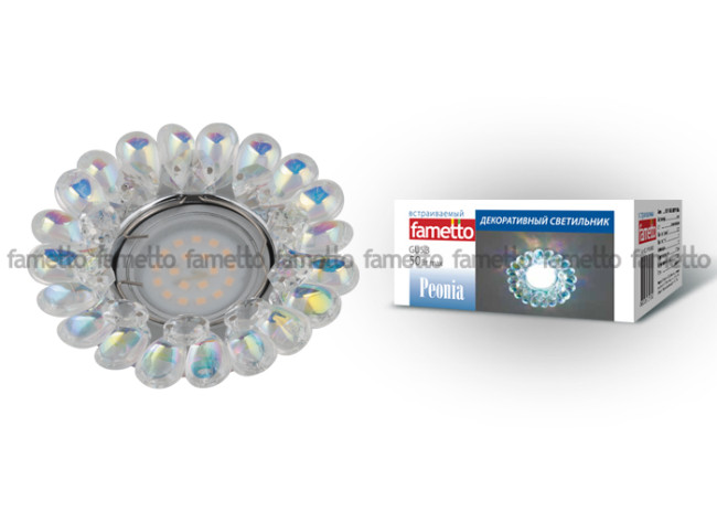 Встраиваемый светильник Fametto Peonia DLS-P119 GU5.3 CHROME/RAINBOW Встраиваемый светильник Fametto Peonia DLS-P119 GU5.3 CHROME/RAINBOW