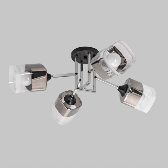 Потолочная люстра IMEX MD.2184-4-S-BK+CH Потолочная люстра IMEX MD.2184-4-S-BK+CH