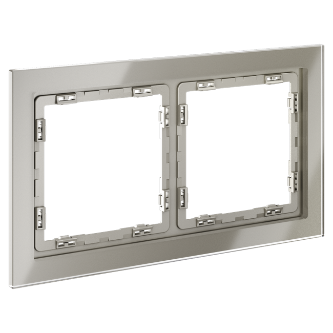 Рамка на 2 поста Voltum S70 VLS110204 (шелк, стекло) Рамка на 2 поста Voltum S70 VLS110204 (шелк, стекло)