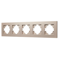 Рамка на 5 постов пластиковая Arlight FRM-PERIO-PL-5-GD 049765
