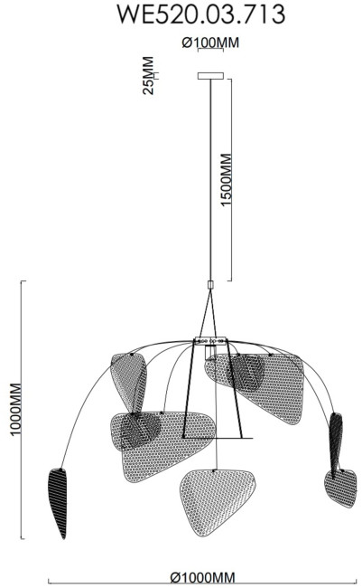 Подвесной светильник Wertmark Palma WE520.03.713 Подвесной светильник Wertmark Palma WE520.03.713