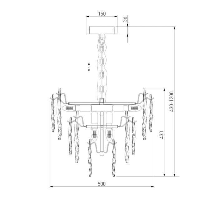 Подвесная люстра Bogates Leaf 369/8 Smart a065314 Подвесная люстра Bogates Leaf 369/8 Smart a065314