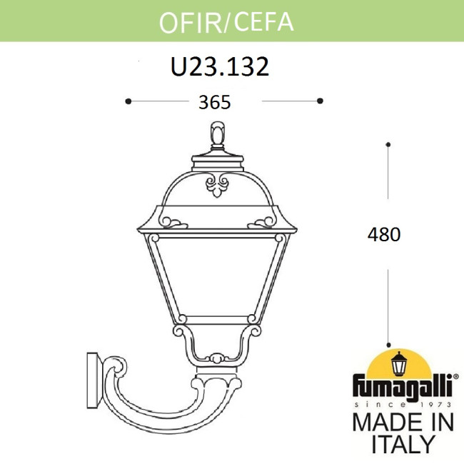 Уличный настенный светильник Fumagalli OFIR/CEFA U23.132.000.AYE27 Уличный настенный светильник Fumagalli OFIR/CEFA U23.132.000.AYE27