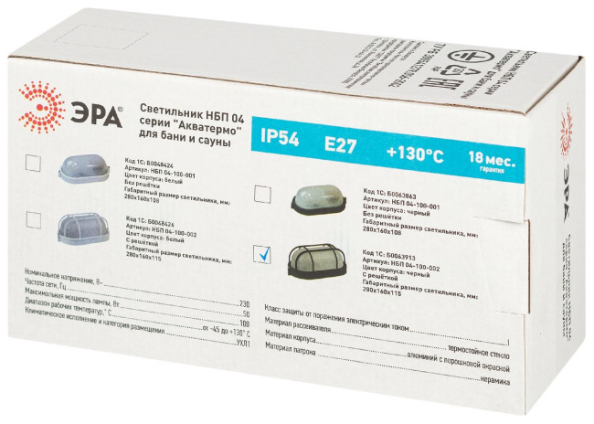 Настенно-потолочный светильник Эра Акватермо НБП 04-100-002 Б0063913 Настенно-потолочный светильник Эра Акватермо НБП 04-100-002 Б0063913