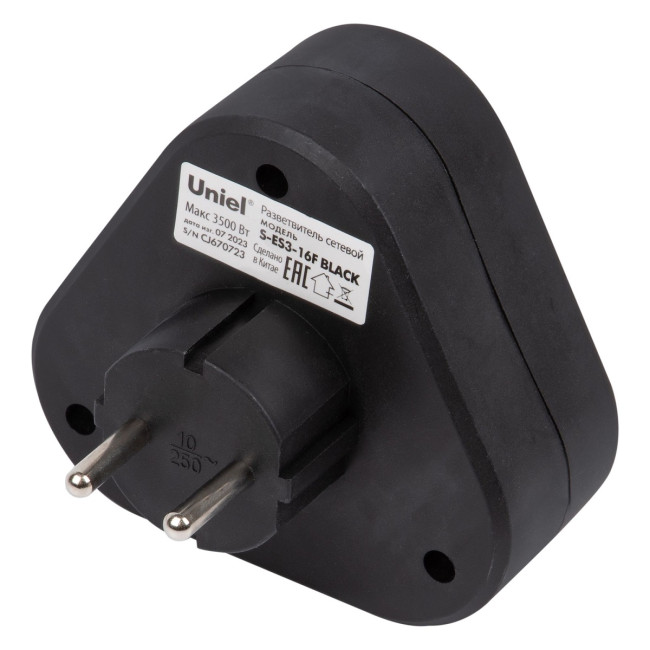 Сетевой разветвитель Uniel S-ES3-16F BLACK UL-00011238 Сетевой разветвитель Uniel S-ES3-16F BLACK UL-00011238