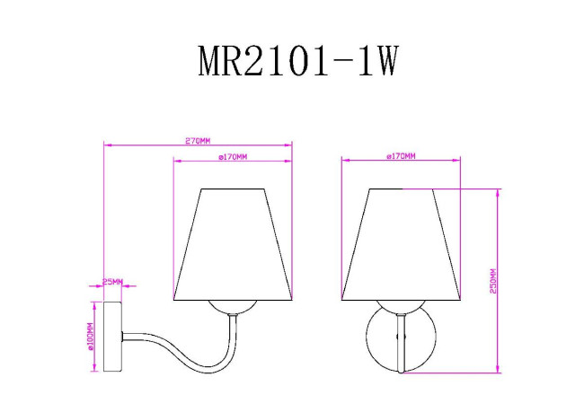 Бра Myfar Charlotte MR2101-1W Бра Myfar Charlotte MR2101-1W
