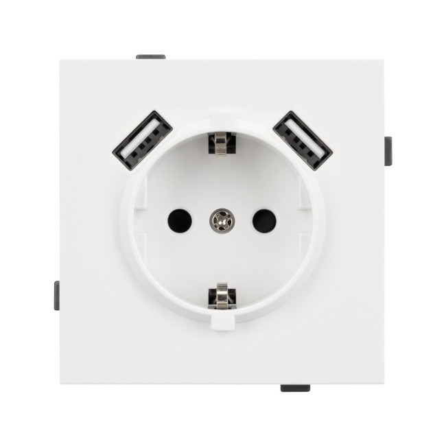 Механизм розетки с USB зарядкой Arlight SCT-TENDO-MUAA-SFPL-WH (230V, 16A) 054606 Механизм розетки с USB зарядкой Arlight SCT-TENDO-MUAA-SFPL-WH (230V, 16A) 054606