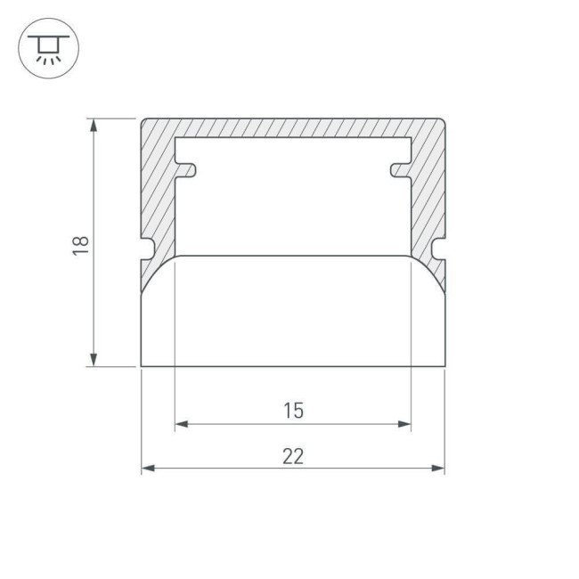 Профиль-держатель Arlight WPH-FLOOR22-2000 ANOD 023291 Профиль-держатель Arlight WPH-FLOOR22-2000 ANOD 023291