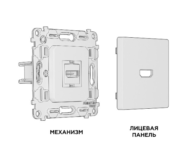 Комплект механизма розетки HDMI 2.0 40V/500mA 2.0GHz 5-18Gbit/s Ambrella Volt Alfa MA914010 Комплект механизма розетки HDMI 2.0 40V/500mA 2.0GHz 5-18Gbit/s Ambrella Volt Alfa MA914010