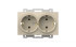 Розетка двухместная с заземлением ELBI Zena Vega 609-010300-907 Розетка двухместная с заземлением ELBI Zena Vega 609-010300-907