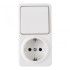 Розетка с заземлением и шторками + выключатель одноклавишный Arte Milano 310.52-1.white Розетка с заземлением и шторками + выключатель одноклавишный Arte Milano 310.52-1.white