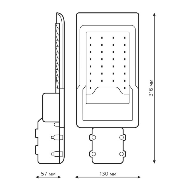 Уличный светодиодный консольный светильник Gauss Avenue 629534330
