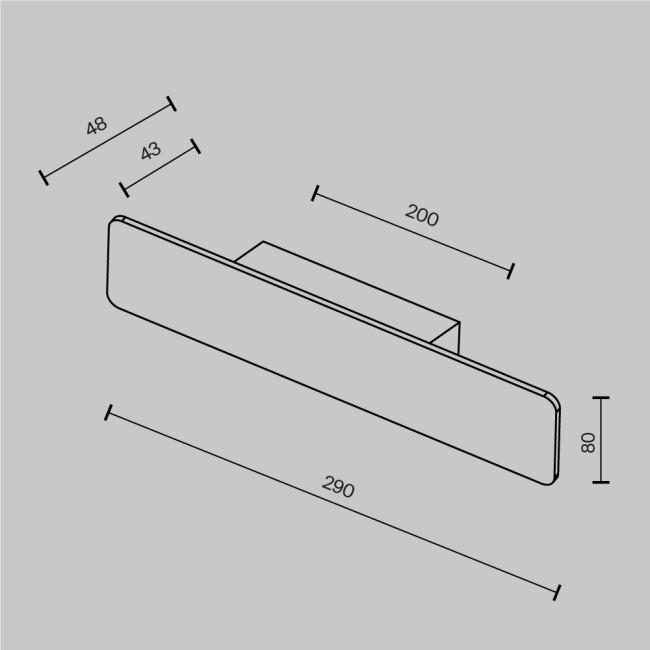 Настенный светильник Maytoni Technical Stela C80WL-10W3K-B Настенный светильник Maytoni Technical Stela C80WL-10W3K-B