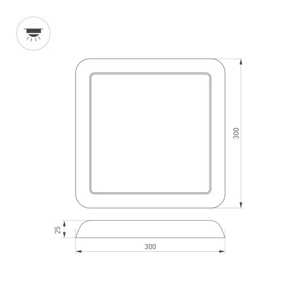 Встраиваемый светильник Arlight CL-Fiokk-S300x300-25W Day4000-Mix 034472 Встраиваемый светильник Arlight CL-Fiokk-S300x300-25W Day4000-Mix 034472