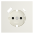 Накладка для розетки с заземлением и защитными шторками, с USB A+C Voltum S70 (хлопок) VLS001013