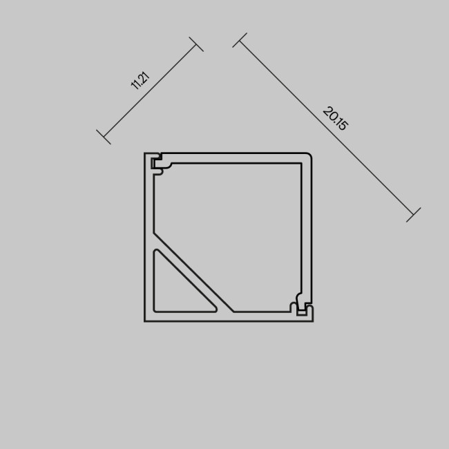 Рассеиватель для профиля 16×16 Угол Maytoni Led Strip ALM-1616S-B-DF-2M 642028 Рассеиватель для профиля 16×16 Угол Maytoni Led Strip ALM-1616S-B-DF-2M 642028