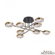 Потолочный светильник Arte Milano Ferrara 277999/8 BK/GD Потолочный светильник Arte Milano Ferrara 277999/8 BK/GD
