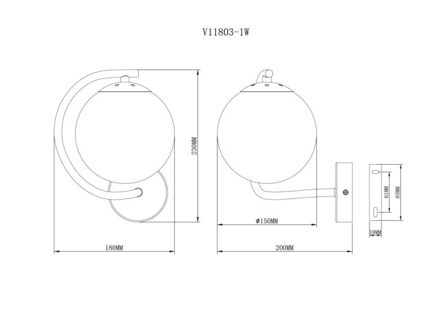 Бра Moderli Circle V11803-1W Бра Moderli Circle V11803-1W