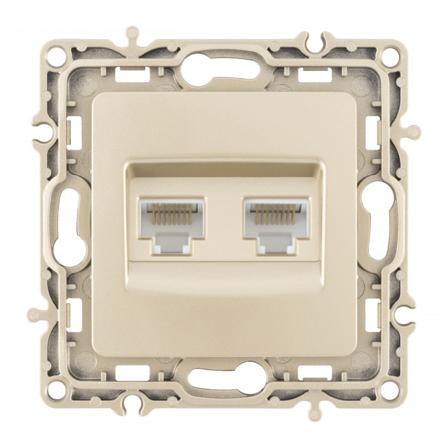 Розетка RJ45 Arte Milano 217.45-2.shampan Розетка RJ45 Arte Milano 217.45-2.shampan
