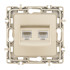 Розетка RJ45 Arte Milano 217.45-2.shampan Розетка RJ45 Arte Milano 217.45-2.shampan