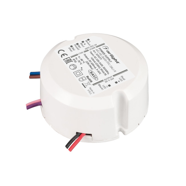 Блок питания Arlight ARJ-KE-36600-PFC-DALI-R (22W, 9-36V, 0.6A) 039377 Блок питания Arlight ARJ-KE-36600-PFC-DALI-R (22W, 9-36V, 0.6A) 039377