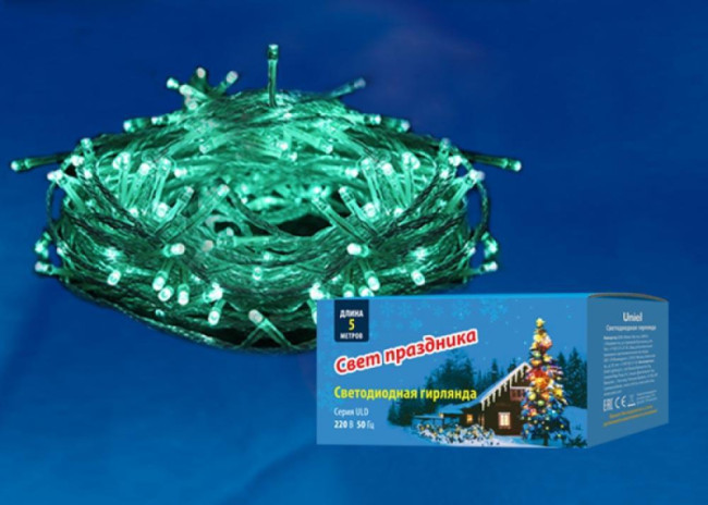 Светодиодная гирлянда  Uniel (UL-00005760) зеленый ULD-S0500-050/DTA Green IP20