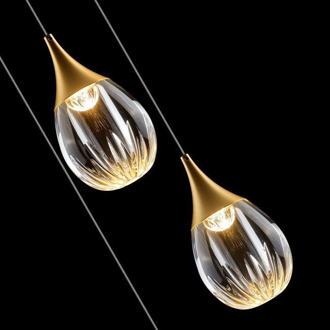 Подвесной светильник MD24001004-3A gold/clear Подвесной светильник MD24001004-3A gold/clear