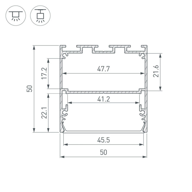 Профиль Arlight LINE-M-5050-2500 BLACK 057532 Профиль Arlight LINE-M-5050-2500 BLACK 057532