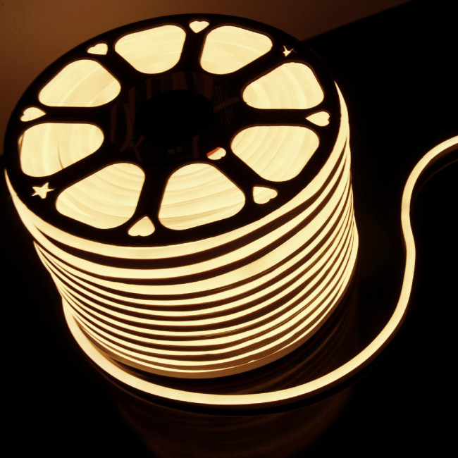 Светодиодный гибкий неон Elektrostandard 220V 9,6W 120Led 2835 IP67 односторонний теплый белый, 50 м 4690389167355 Светодиодный гибкий неон Elektrostandard 220V 9,6W 120Led 2835 IP67 односторонний теплый белый, 50 м 4690389167355