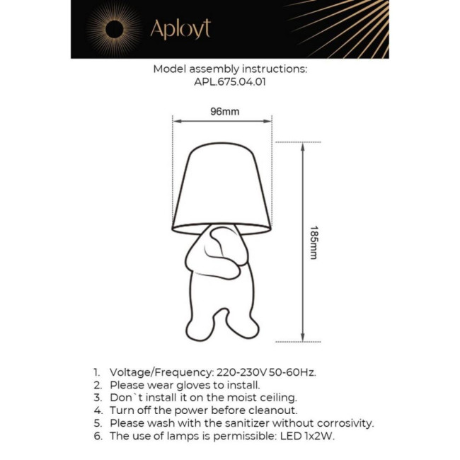 Настольная лампа Aployt Noell APL.675.04.01 Настольная лампа Aployt Noell APL.675.04.01