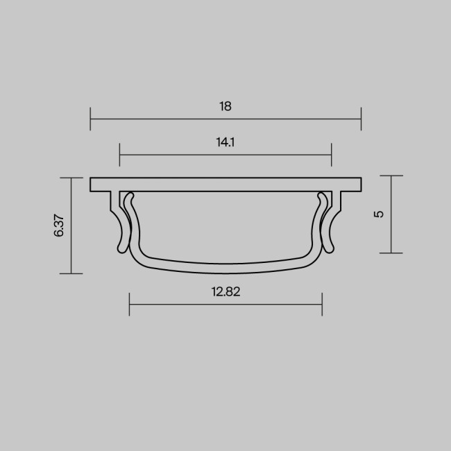 Профиль накладной с вертикальным изгибом Maytoni Led Strip 631016 Профиль накладной с вертикальным изгибом Maytoni Led Strip 631016
