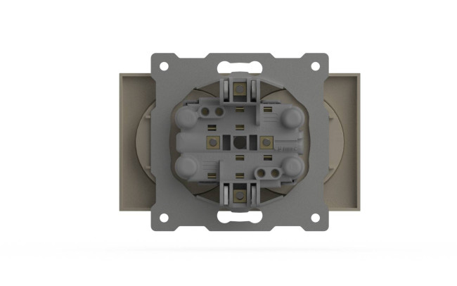 Розетка двухместная без заземления ELBI Zena Vega 609-010300-908 Розетка двухместная без заземления ELBI Zena Vega 609-010300-908