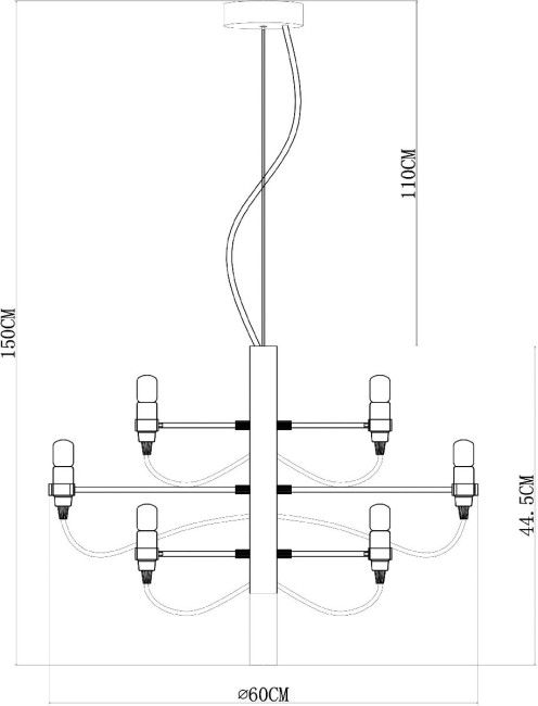 Подвесная люстра Divinare Molto 8030/17 LM-18 Подвесная люстра Divinare Molto 8030/17 LM-18