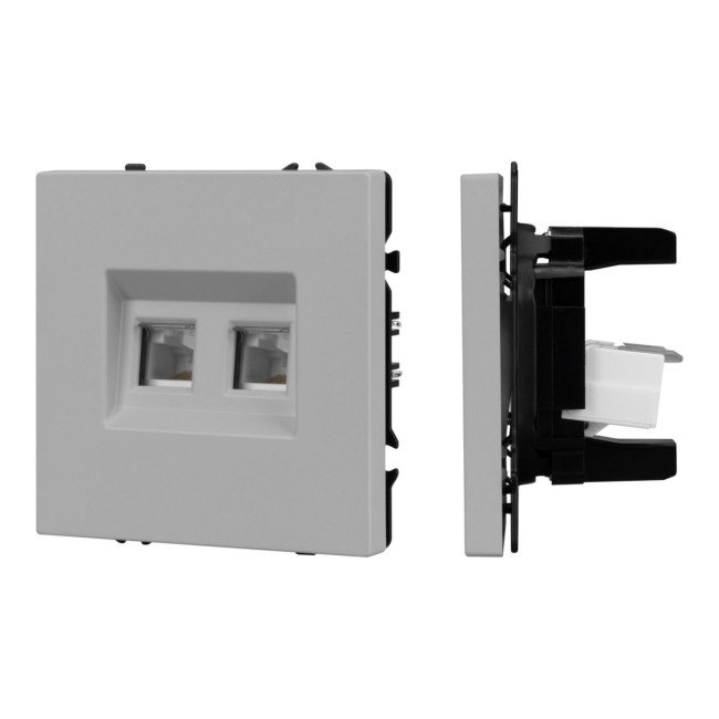 Механизм сдвоенной компьютерной розетки Arlight SCT-NOBE-MPC2-SFPL-IS (RJ-45, CAT6) 059451 Механизм сдвоенной компьютерной розетки Arlight SCT-NOBE-MPC2-SFPL-IS (RJ-45, CAT6) 059451
