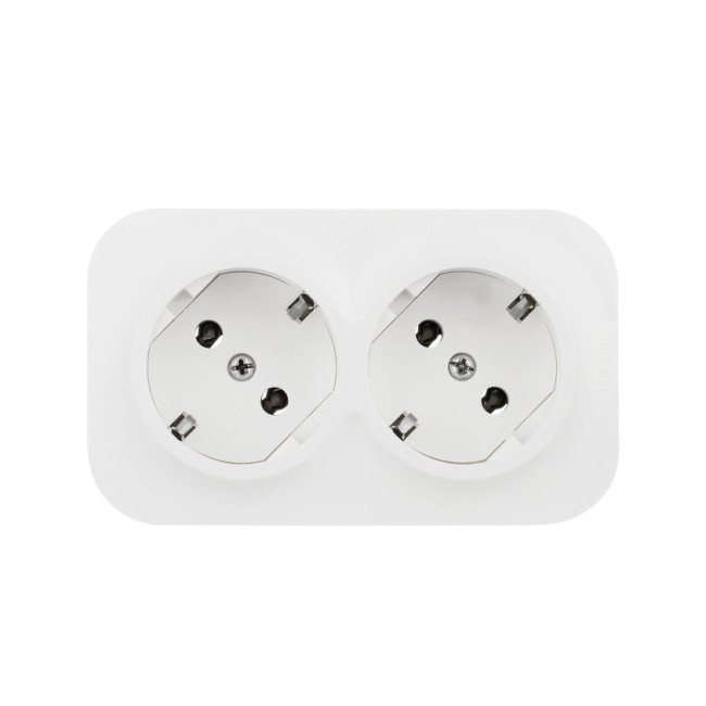 Розеточный блок двойной с/з со шторками Legrand Quteo 782237 Розеточный блок двойной с/з со шторками Legrand Quteo 782237
